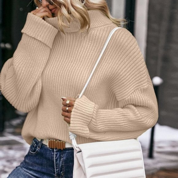 Preppy Womens Turtleneck Sweater - Picture 1 of 4